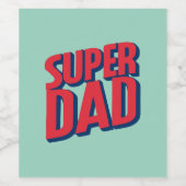 スーパーヒーローパパ ワインラベル (シングルラベル)