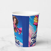 スーパーヒーローパワーガールハッピーバースデー 紙コップ (右)