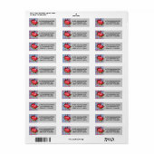 スーパーヒーローパーティの招待状差出人住所ラベル ラベル (フルシート)