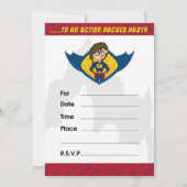 スーパーヒーローパーティの招待状 招待状 (裏面)
