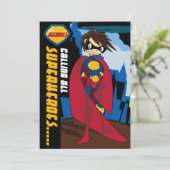 スーパーヒーローパーティの招待状 招待状 (スタンド正面)