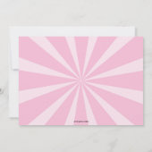 スーパーヒーローパーティーすごいヒーローフォトガール誕生日 招待状 (裏面)