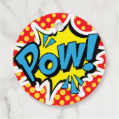 スーパーヒーローパーティーサンキューユーメッセージカード フェイバータグ (裏面)