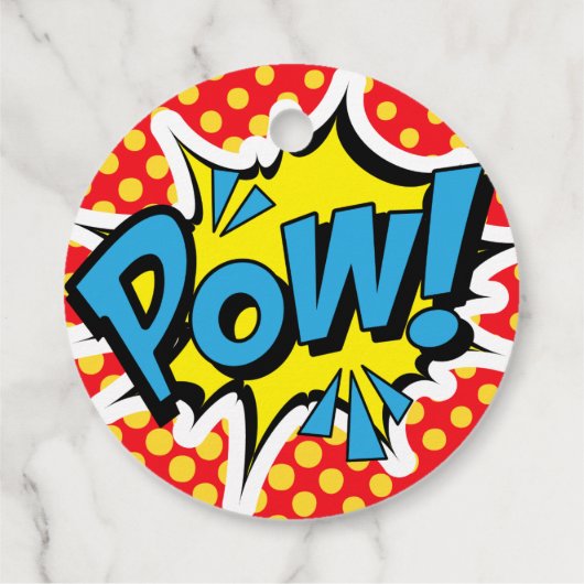 スーパーヒーローパーティーサンキューユーメッセージカード フェイバータグ (裏面)