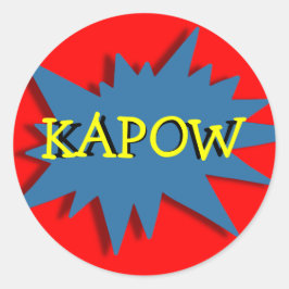 スーパーヒーローパーティーテーマレッドブルー ラウンドシール