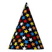 スーパーヒーローパーティー数々のハット – カラースター パーティーハット (左)