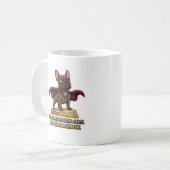スーパーヒーローフレンチブルドッグ かわいいフレンチヒーローデザイン コーヒーマグカップ (正面左)