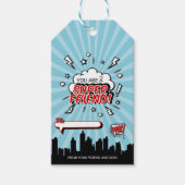 スーパーヒーローフレンド漫画バレンタインギフトラベル ギフトタグ (正面)