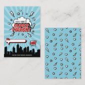 スーパーヒーローフレンド漫画教室バレンタインカード ノートカード (正面/裏面)