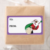 スーパーヒーローブラックサンタプリンテッドギフトラベル ラベル (インサイチュ)