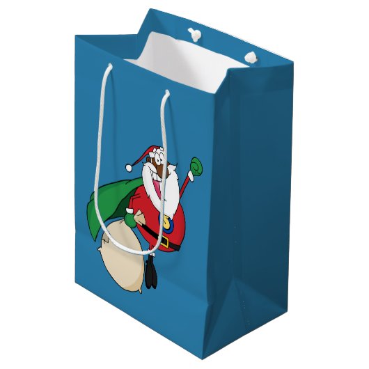 スーパーヒーローブラックサンタ抱き枕 ミディアムペーパーバッグ (正面アングル)