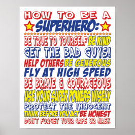 スーパーヒーロープリント ポスター