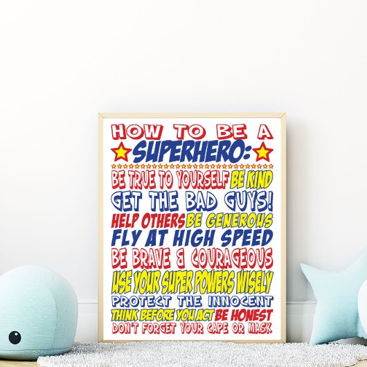 スーパーヒーロープリント ポスター
