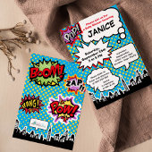 スーパーヒーローベビーシャワーパーティの招待状 招待状