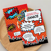 スーパーヒーローベビーシャワーパーティの招待状 招待状