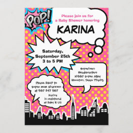 スーパーヒーローベビーシャワーパーティの招待状 招待状