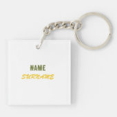 スーパーヒーローホワイトアクリルキーチェーンバイアディラ・アコー キーホルダー (裏面)