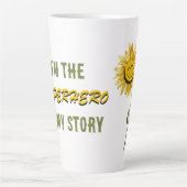 スーパーヒーローホワイトラテマグby詩人Adiela Akoo カフェラテマグ (正面)