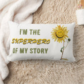 スーパーヒーローホワイト装飾用クッションby詩人アディエラ・アコー ランバークッション (ブランケット)