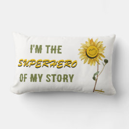 スーパーヒーローホワイト装飾用クッションby詩人アディエラ・アコー ランバークッション