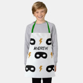 スーパーヒーローボーイズ名漫画ベーキングエプロン エプロン (着用した状態)