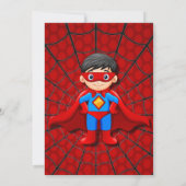 スーパーヒーローボーイバースデーパーティー 招待状 (裏面)