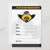 スーパーヒーローボーイパーティー招待状 招待状 (裏面)
