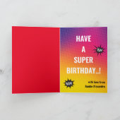 スーパーヒーローボーイ誕生日アメージングスペシャルギフト カード (内部)