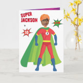 スーパーヒーローボーイ誕生日アメージングスペシャルギフト カード (黄色い花)