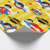 スーパーヒーローボーイ誕生日 ラッピングペーパー (角)