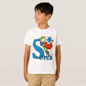 スーパーヒーローボーイ4th誕生日Tシャツとギフト Tシャツ (正面フル)
