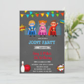 スーパーヒーローボーリングパーティー 招待状 (スタンド正面)