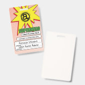 スーパーヒーローポリ塩化ビニールIDのバッジ バッジ (Front & Back)