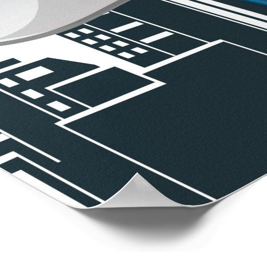 スーパーヒーローマッスルマンオレンジもっとも偉大おもしろい誕生日 ポスター (角)