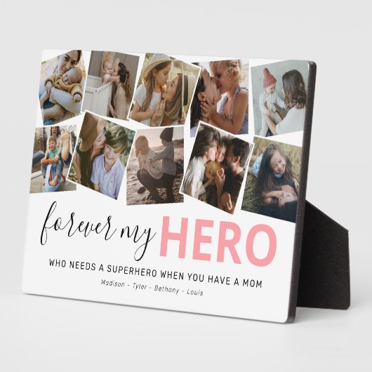 スーパーヒーローママ記念フォトコラージュ フォトプラーク (側面)