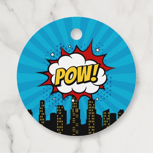 スーパーヒーローメッセージカードスーパーヒーローありがとうラベル フェイバータグ (裏面)