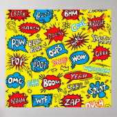 スーパーヒーロー佐賀:かわいい漫画柄 ポスター (正面)