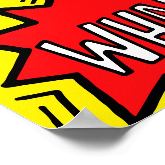 スーパーヒーロー佐賀:かわいい漫画柄 ポスター (角)