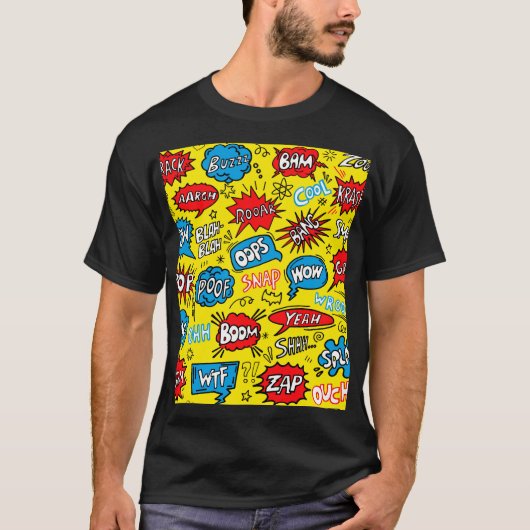 スーパーヒーロー佐賀:かわいい漫画柄 Tシャツ (正面)