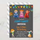 スーパーヒーロー体操関節パーティー 招待状 (正面/裏面)