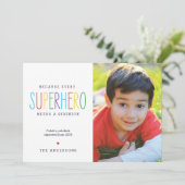 スーパーヒーロー兄弟姉妹妊娠の発表 案内状 (スタンド正面)