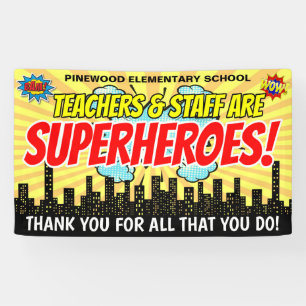 スーパーヒーロー先生賞の週のバナー 横断幕