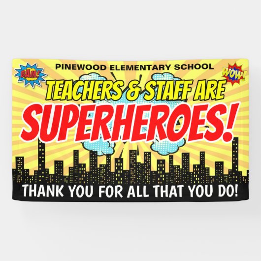 スーパーヒーロー先生賞の週のバナー 横断幕 (横)