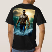 スーパーヒーロー威厳のあるデザイン Tシャツ (裏面)