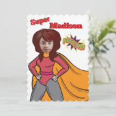 スーパーヒーロー子供の誕生日 招待状 (スタンド正面)