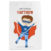 スーパーヒーロー少年 ミディアムペーパーバッグ (正面)