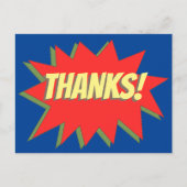 スーパーヒーロー感謝してい漫画はがき ポストカード (正面)