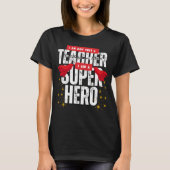 スーパーヒーロー数学教師感謝祭 ブラック Tシャツ (正面)