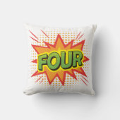 スーパーヒーロー文字キッズ4th誕生日リトルサンシャイン クッション (正面)