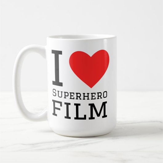 スーパーヒーロー映画が好き コーヒーマグカップ (左)